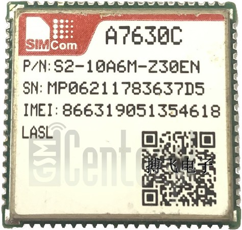 Pemeriksaan IMEI SIMCOM A7630C di imei.info