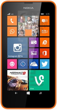 Vérification de l'IMEI NOKIA Lumia 635 sur imei.info