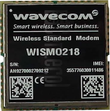 Skontrolujte IMEI WAVECOM WISMO218 na imei.info