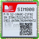 Vérification de l'IMEI SIMCOM SIM808 sur imei.info