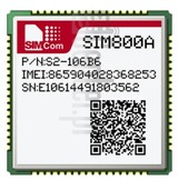 Vérification de l'IMEI SIMCOM SIM800A sur imei.info