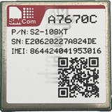 Skontrolujte IMEI SIMCOM A7670C na imei.info