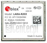 Pemeriksaan IMEI U-BLOX LARA-R203 di imei.info