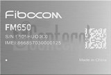 Skontrolujte IMEI FIBOCOM FM650-CN na imei.info