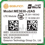Controllo IMEI GOSUNCN ME3630-J2AS su imei.info