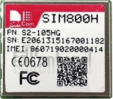 Kontrola IMEI SIMCOM SIM800H na imei.info