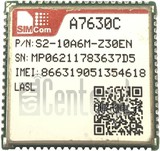 Vérification de l'IMEI SIMCOM A7630C sur imei.info