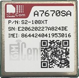 Vérification de l'IMEI SIMCOM A7670SA sur imei.info