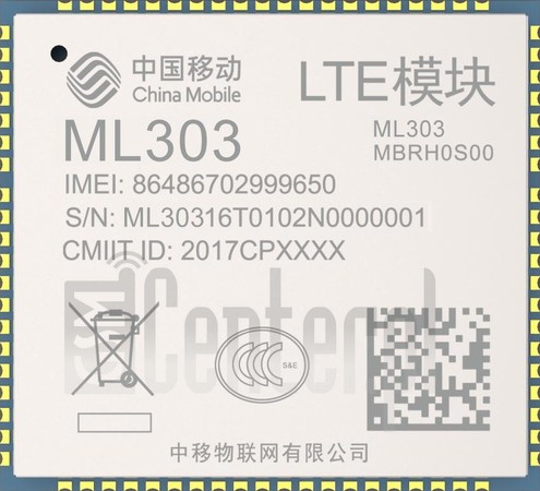 Verificação do IMEI CHINA MOBILE ML303 em imei.info