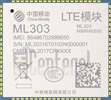 Kontrola IMEI CHINA MOBILE ML303 na imei.info