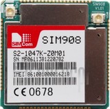 ตรวจสอบ IMEI SIMCOM SIM908 บน imei.info