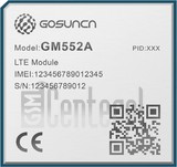 Vérification de l'IMEI GOSUNCN GM552A sur imei.info