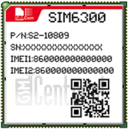 Vérification de l'IMEI SIMCOM SIM6300 sur imei.info