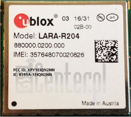 Pemeriksaan IMEI U-BLOX LARA-R204 di imei.info