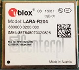 Проверка IMEI U-BLOX LARA-R204 на imei.info