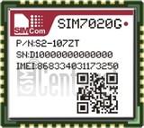 Verificación del IMEI  SIMCOM SIM7020G en imei.info