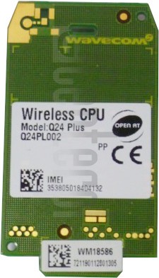 imei.info에 대한 IMEI 확인 WAVECOM Wirless CPU Q24CL002