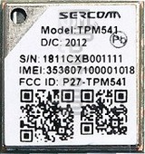 在imei.info上的IMEI Check SERCOMM TPM541