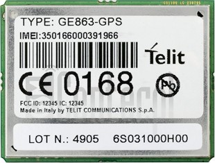 Vérification de l'IMEI TELIT GE863-GPS sur imei.info
