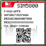 Vérification de l'IMEI SIMCOM SIM5800E sur imei.info