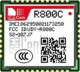 Kontrola IMEI SIMCOM R800C na imei.info
