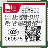 Kontrola IMEI SIMCOM SIM800V na imei.info
