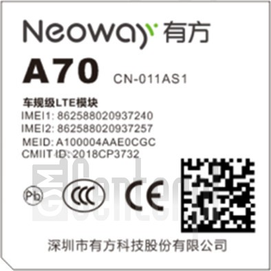 Проверка IMEI NEOWAY A70V2 на imei.info