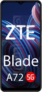 Pemeriksaan IMEI ZTE Blade A72 5G di imei.info