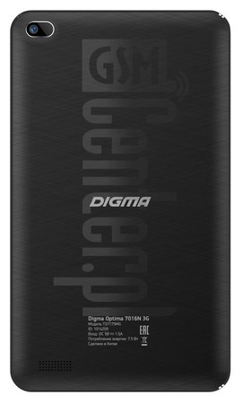 Verificação do IMEI DIGMA Optima 7016N 3G em imei.info