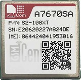 Skontrolujte IMEI SIMCOM A7670 na imei.info