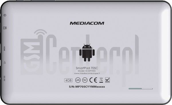 IMEI Check MEDIACOM SmartPad 705C on imei.info