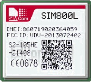Vérification de l'IMEI SIMCOM SIM800L sur imei.info