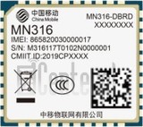 Kontrola IMEI CHINA MOBILE MN316 na imei.info