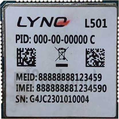 Pemeriksaan IMEI LYNQ L501 di imei.info