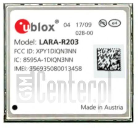 Verificación del IMEI  U-BLOX LARA-R203 en imei.info