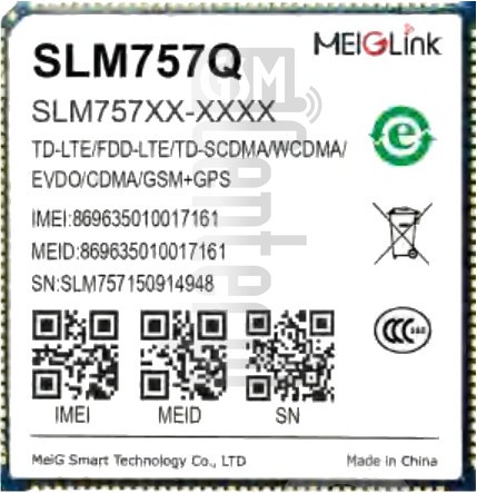 在imei.info上的IMEI Check MEIGLINK SLM757QC