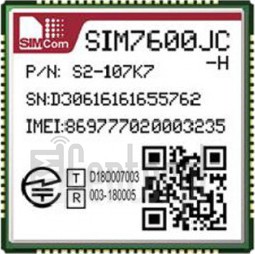 Skontrolujte IMEI SIMCOM SIM7600JC na imei.info