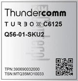 Verificação do IMEI THUNDERCOMM Turbox C6125 em imei.info