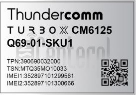 تحقق من رقم IMEI THUNDERCOMM CM6125-NA على imei.info