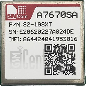 Verificação do IMEI SIMCOM A7670SA em imei.info