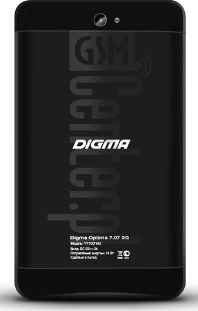 Verificação do IMEI DIGMA Optima 7.07 3G em imei.info