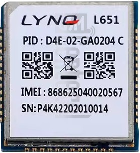 Kontrola IMEI LYNQ L651 na imei.info
