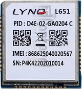 Controllo IMEI LYNQ L651 su imei.info
