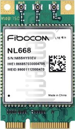 Verificação do IMEI FIBOCOM NL668 em imei.info