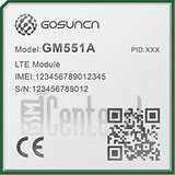 Verificação do IMEI GOSUNCN GM551A em imei.info