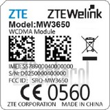 Controllo IMEI ZTE MW3650 su imei.info