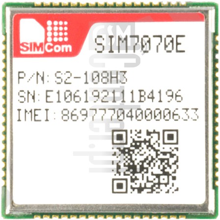 Vérification de l'IMEI SIMCOM SIM7070E sur imei.info