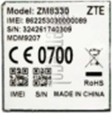 Verificação do IMEI ZTE ZM8330 em imei.info