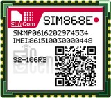 Kontrola IMEI SIMCOM SIM868E na imei.info