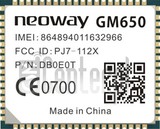 Vérification de l'IMEI NEOWAY GM650 sur imei.info